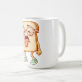 Bread Tony Tired Mood – Funny Bread T-Shirt Kaffeetasse (VorderseiteRechts)