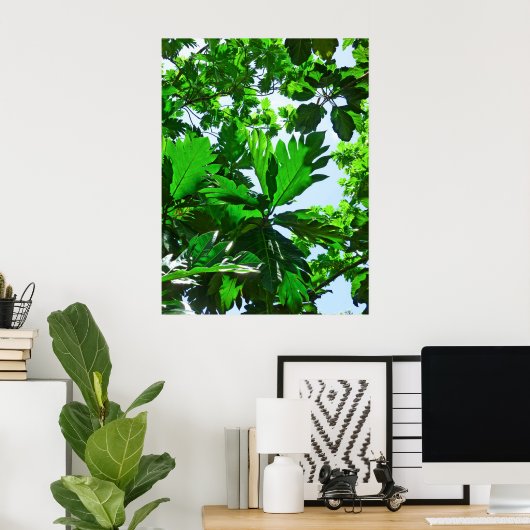 Breadfruit-Blätter Poster (Heimbüro)