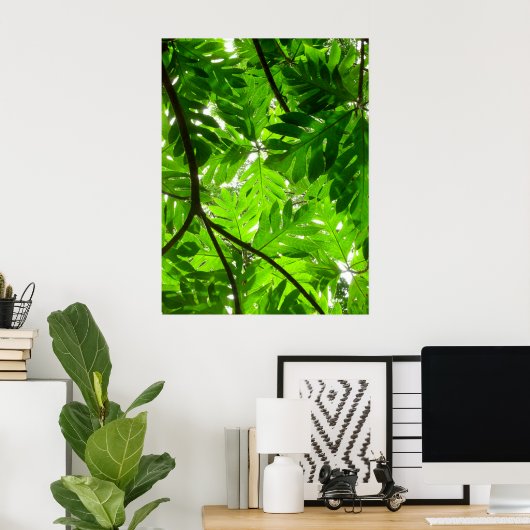 Breadfruit-Blätter Poster (Heimbüro)
