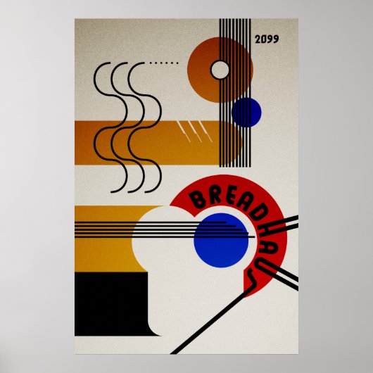 Breadhaus - Bauhaus Retro Vintag Parody Poster (Vorne)