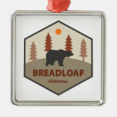 Breadloaf Wilderness Vermont Bear Ornament Aus Metall (Vorne)