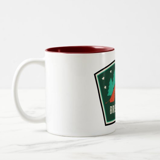 Breadloaf Wilderness Vermont Camping Zweifarbige Tasse (Links)