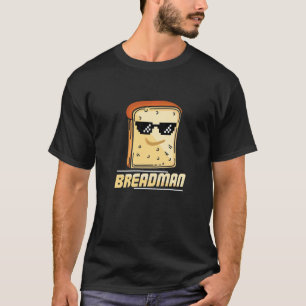 Breadman Comic Artwork für ein Brot T-Shirt