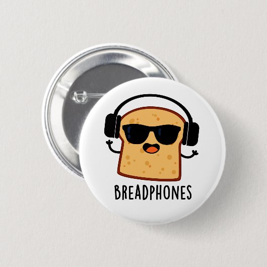 Breadphones Funny Bread Pub Button (Vorne & Hinten)