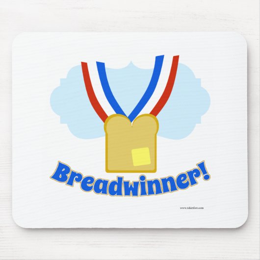 Breadwinner Medaille Funny Anstellung Cartoon Mousepad (Vorne)