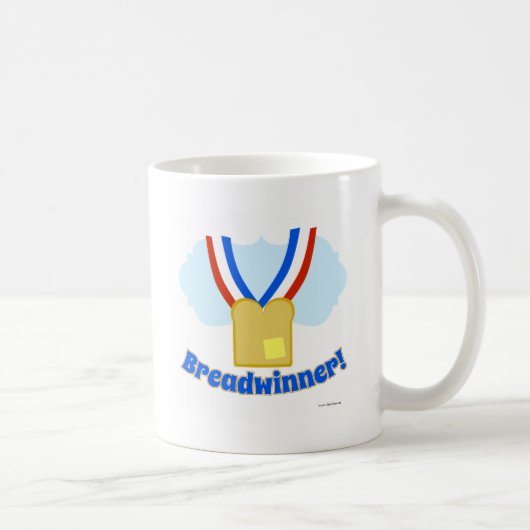 Breadwinner Medaille Funny Work Life Cartoon Kaffeetasse (Rechts)