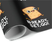 Bready Set Go Funny Running Brot Pun Dark BG Geschenkpapier (Rolleneckpunkt)
