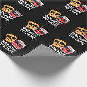 Bready to jam Funny Bread Jam Pun Dark BG Geschenkpapier (Ecke)