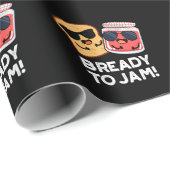 Bready to jam Funny Bread Jam Pun Dark BG Geschenkpapier (Rolleneckpunkt)
