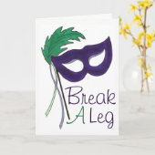 Break a Leg Drama Maske Eröffnungs-Night Theater Karte (Gelbe Blume)