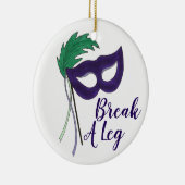 Break a Leg Drama Maske Opening Night Theater Keramik Ornament (Rechts)