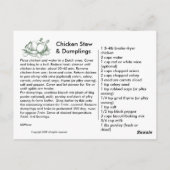 Break Bree Rezept Kartenkollektion Postkarte (Rückseite)