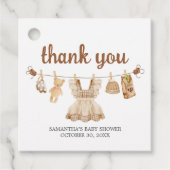 Break Coffee Baby Shower Square Geschenkanhänger (Vorderseite)