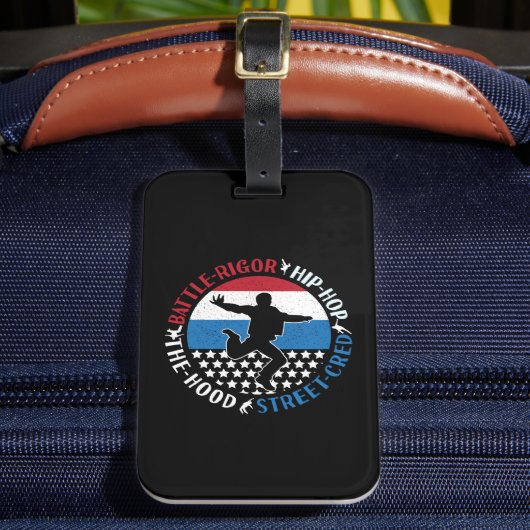 Break Dance Breakdance Angesagt-Hop Boy Gepäckanhänger (Vorderseite Insitu 2)