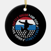 Break Dance Breakdance Angesagt-Hop Boy Keramik Ornament (Vorne)