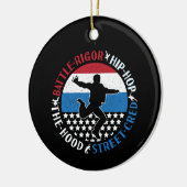 Break Dance Breakdance Angesagt-Hop Boy Keramik Ornament (Links)