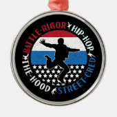 Break Dance Breakdance Angesagt-Hop Boy Ornament Aus Metall (Vorne)