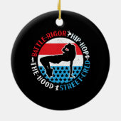 Break Dance Breakdance Angesagt-Hop Dancer Girl Keramik Ornament (Hinten)