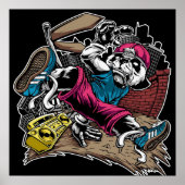 Break Dance | Niedlich Panda Lover Poster (Vorne)