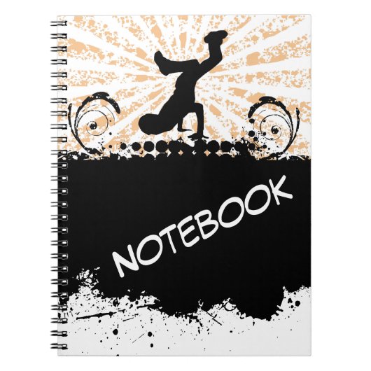 Break Dance Notebook Notizblock (Vorderseite)