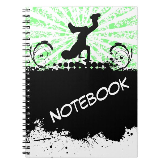 Break Dance Notebook Notizblock (Vorderseite)