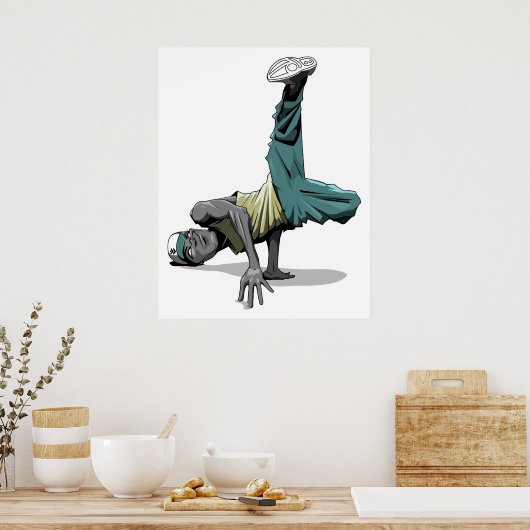 Break Dance Pose Poster (Küche)