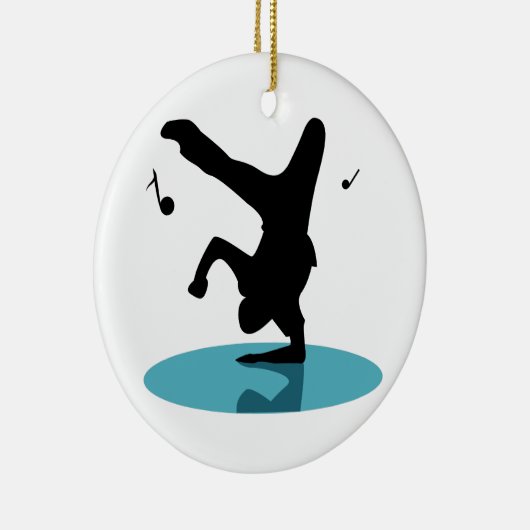 Break Dancer Keramik Ornament (Rechts)