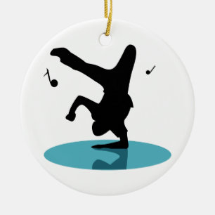 Break Dancer Keramik Ornament