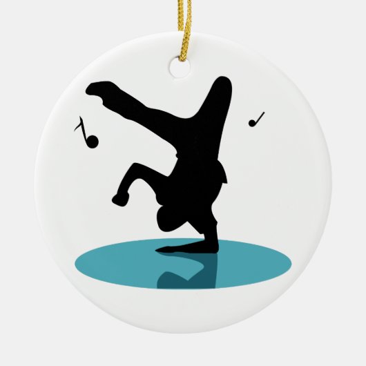 Break Dancer Keramik Ornament (Vorne)