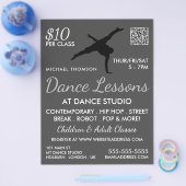 Break Dancer Silhouette, Tanzlei Werbung Flyer (Einzeln)