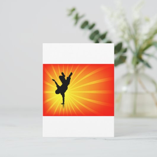 Break Dancing Postkarte (Stehend Vorderseite)
