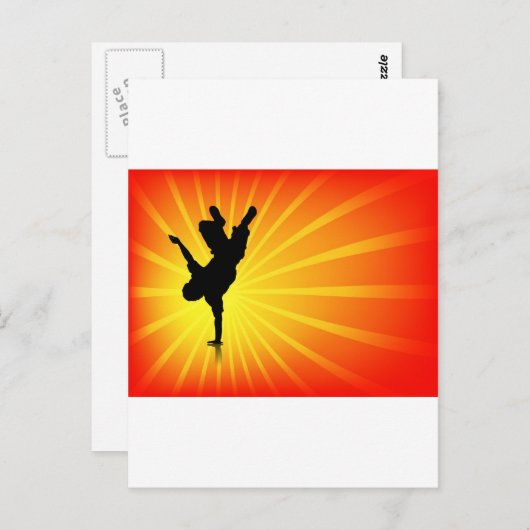 Break Dancing Postkarte (Vorne/Hinten)
