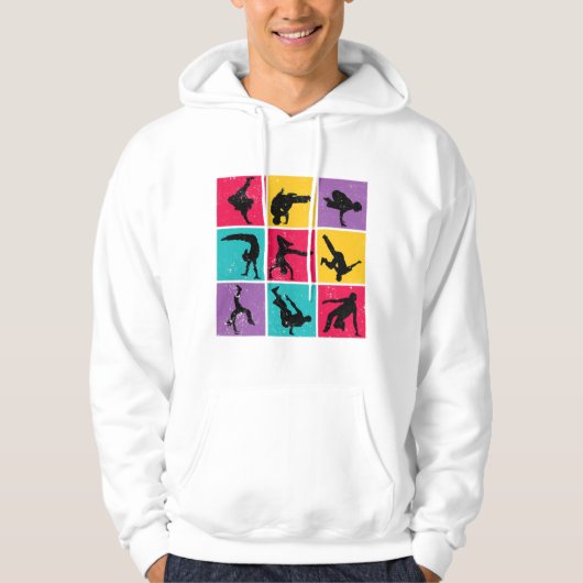 Break Dancing Retro Vintag Hip Hop43 Hoodie (Vorderseite)