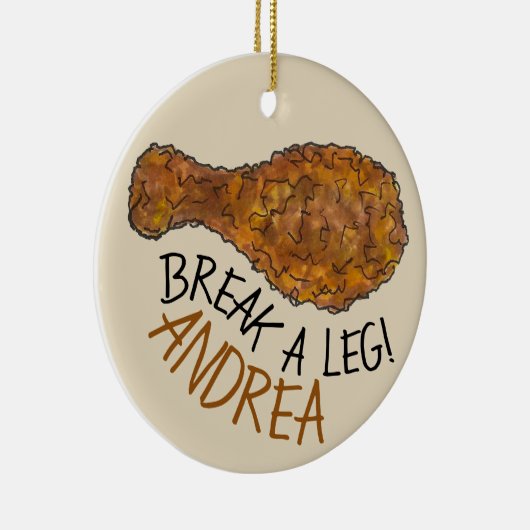 Break einen Leng Opening Night Fried Chicken Drums Keramik Ornament (Rechts)