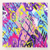 Break Free: Abstrakte Kunst Glasuntersetzer (Vorderseite)