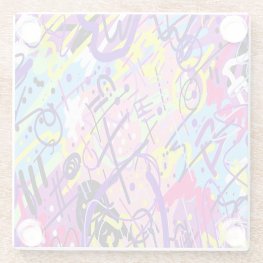 Break Free: Abstrakte Kunst Glasuntersetzer (Rückseite)