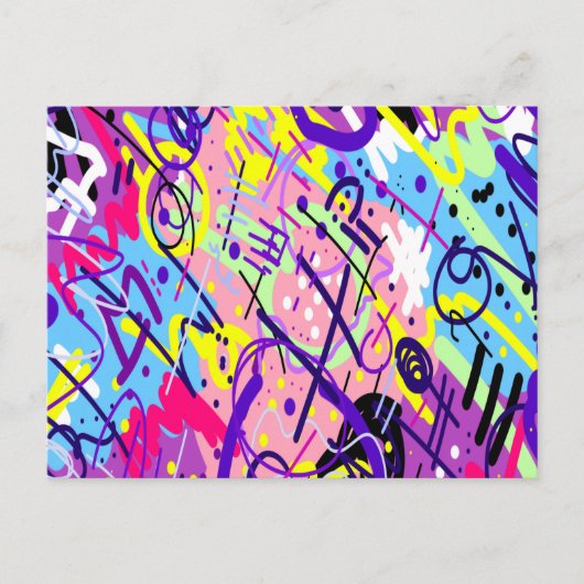 Break Free: Abstrakte Kunst Postkarte (Vorderseite)