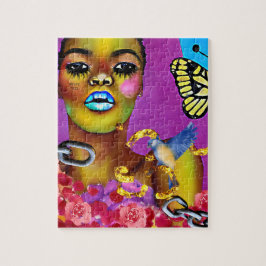 Break Free African American Woman Art Puzzle