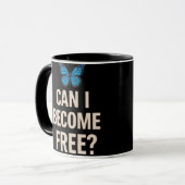 Break-free - Motivierend Schmetterling-Tasse Tasse (Vorderseite Links)