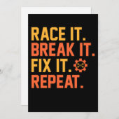 Break It Fix It Car Mechanic Auto Mechanics Work Dankeskarte (Vorne/Hinten)