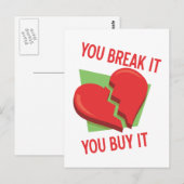 Break mein Herz Postkarte (Vorne/Hinten)