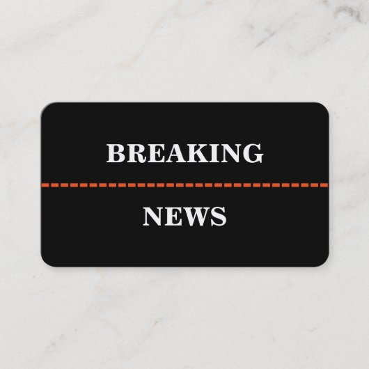 Break News Business Card Visitenkarte (Vorderseite)