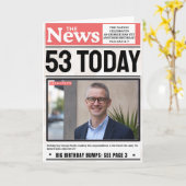 Break News Personalisiert Name Foto Geburtstag Karte (Gelbe Blume)