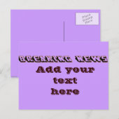 Break News_ Postkarte (Vorne/Hinten)