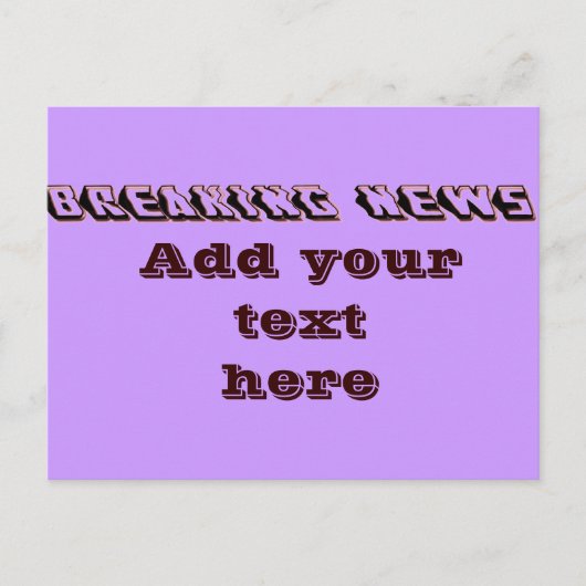 Break News_ Postkarte (Vorderseite)