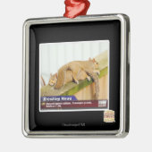 Break News Silbernes Ornament (Links)