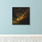 Break Point Abstrakt Art Quad Canvas Print Leinwanddruck (Insitu (Holzboden))