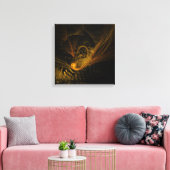 Break Point Abstrakt Art Quad Canvas Print Leinwanddruck (Insitu (Wohnzimmer))