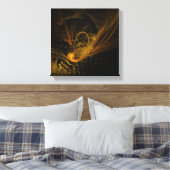 Break Point Abstrakt Art Schwarz und Weiß Leinwanddruck (Insitu (Schlafzimmer))