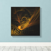 Break Point Abstrakt Art Schwarz und Weiß Leinwanddruck (Insitu (Holzboden))